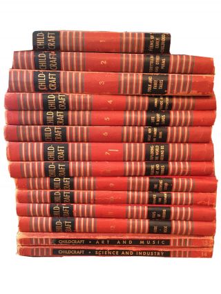 Childcraft Book Set - 1949 - Volumes 1 - 14 Vintage Story Books Music Science Art