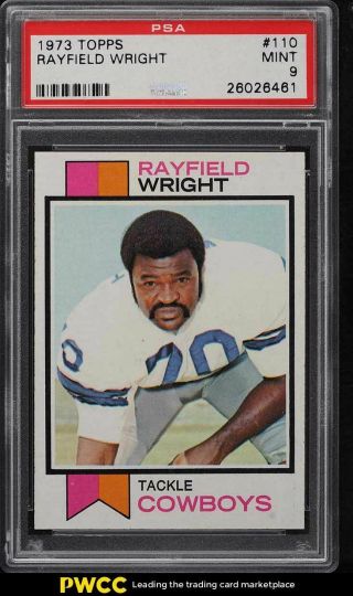 1973 Topps Football Rayfield Wright 110 Psa 9