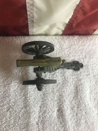 Vintage Penncraft USA Miniature Cast Iron & Brass Civil War Cannon Gettysburg? 2