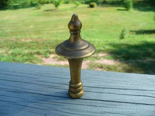 Old Vintage Antique Victorian Art Deco Brass Lamp Light Shade Finial