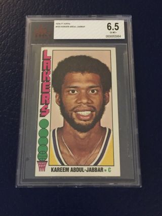 Kareem Abdul - Jabbar 1976 - 77 Topps Basketball 100 Bvg 6.  5 Lakers Hof