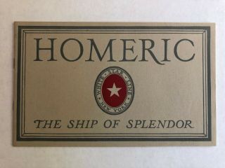 Rms Homeric - White Star Line | Interior Brochure