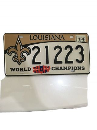 Louisiana Orleans Saints License Plate Expired