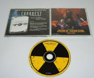 Duke Nukem 3d Vintage Pc Cd Rom Game W/ User Guide & Case 1996 3d Realms