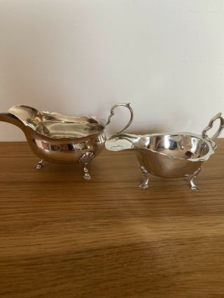 Lovely Solid Silver Sauce Or Gravy Boat,