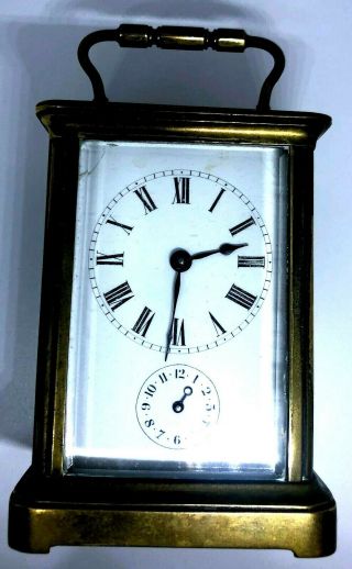 Antique Brass Carriage Clock C.  H.  Cooper