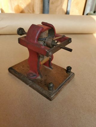 Rare Antique Electric Motor Cast Iron Toy Erector