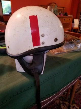 Vintage Bell Magnum Shorty White Motorcycle Scooter Helmet