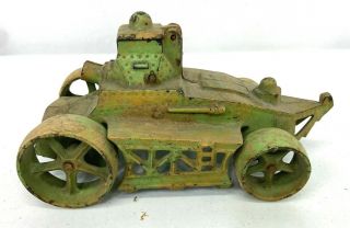 Antique Cast Iron Toy Army Tank