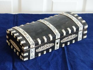 Rare Antique Large Anglo Indian Vizagapatam Table Box / Casket – Sandalwood