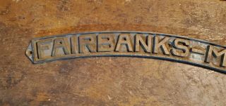 Antique Brass Sign Fairbanks - Morse Rare