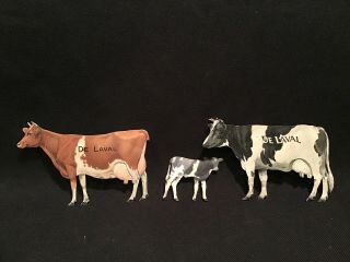 Antique De Laval Cream Separator Tin Cow Advertising 3
