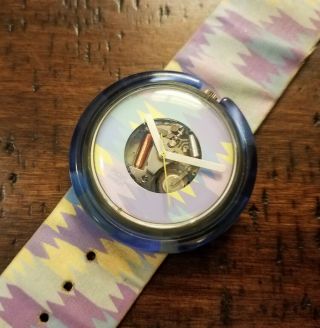 Vintage Swatch Pop Watch Textile Band