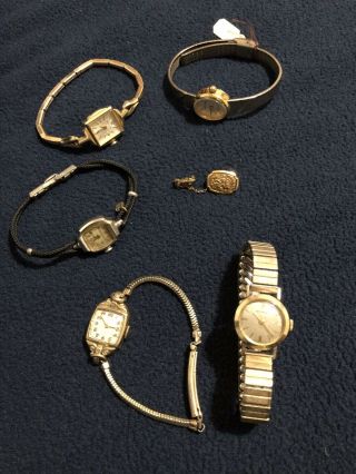 5 10 K Goldfilled Vintage Watches Waltham Bulova Elgin Wittnauer Estate Jewelry