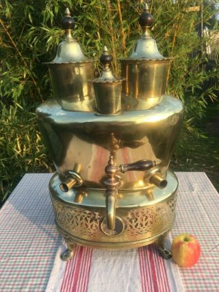 Old Antique Baxendale & Co Samovar Tea Urn Hot Water Brass/copper Coffee Pot