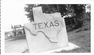 Texas State Line Vintage Found Photo Bw Snapshot 07 4 Q