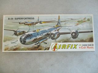Vintage 1/72 Scale B - 29 Superfortress Model Kit Airfix Model Number 1601 - 200