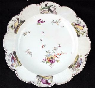 Fine Antique 18th Century Chelsea Porcelain Plate Birds