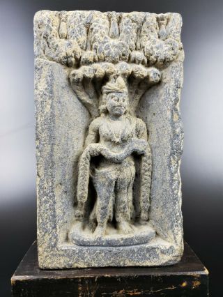Gandharan Grey Schist Stone Relief Depicting Nagaraja