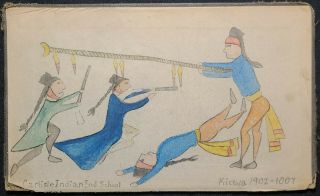 Indian School Ledger Drawing.