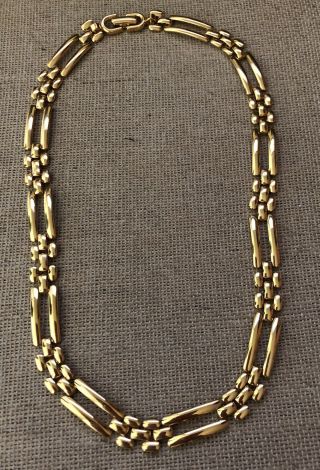 Vintage Monet Gold Tone Link Choker Style Necklace 17 "