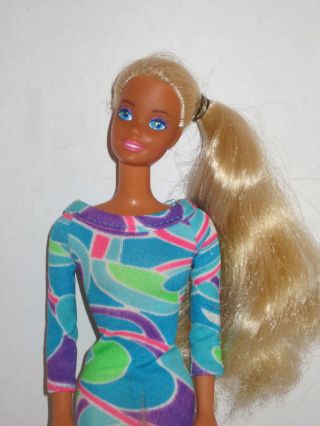 Vintage Mattel 1976 Barbie Doll Blond Hair Blue Eyes Euc