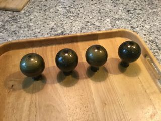 Vintage Set Of 4 Bed Post Toppers Knobs