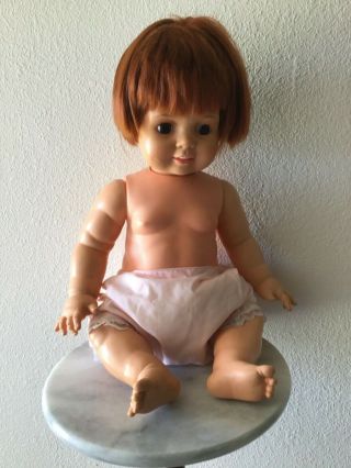 Vintage Ideal Toy Corp 22 " Vinyl Chrissy Baby Doll Growing Hair 1972