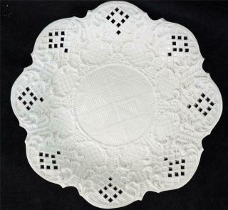 Antique 18th Century Staffordshire Salt Glaze Fruit Dish Plate
