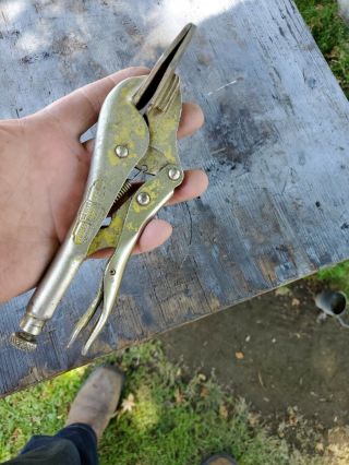 Vintage Vise Grip Petersen Dewitt 9R Sheet Metal Locking Pliers Welding Tool 3
