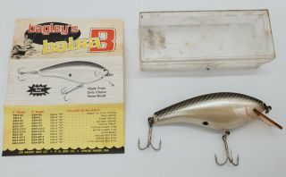 Bagley Balsa B 4 Fishing Lure 4 " Vintage White