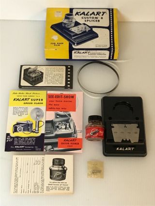 Vintage Kalart Custom 8mm Film Splicer & Box