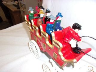 Vintage Cast Iron Coach with driver and four horses. 2