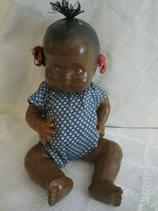 Vintage African - American - Composition - Baby Doll - Side Glancing Eyes,  Strung