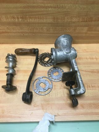 Vintage Keystone 10 Meat Grinder C.  I.  Co Boyertown,  Pa.  10.  5 " Tall With 3 Heads
