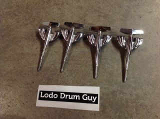 Set Of Four (4) Pearl Bass Drum T - Rod And Claw Vintage Qm8