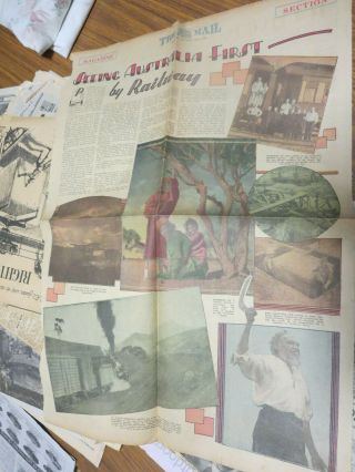 South Australian Raiiways - Sar - Newspaper Clippings 1935 - 1988