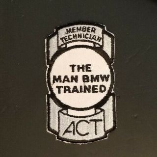 Vintage Bmw Patch The Man Bmw Trained Act Member Technician German Car Mechanic