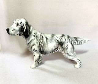 Vtg Royal Doulton England Bone China English Setter Dog Figurine Hn 1050