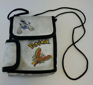 Vintage Nintendo Gameboy Color Pokemon Silver Carrying Bag/case/purse Worn