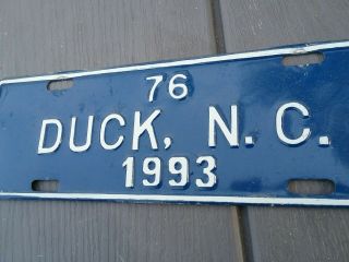 1993 Duck Island North Carolina City License Plate Obx