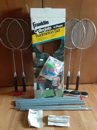 Vintage Franklin Collegiate 4 Player Badminton Set