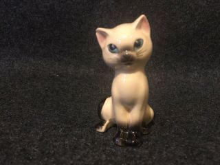Vintage Siamese Figurine Porcelain Blue Eyes ? Cat Seal Point 2