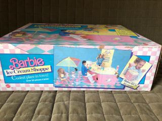 Vintage 1986 BARBIE Ice Cream Shoppe Near Complete With Box 3653 3