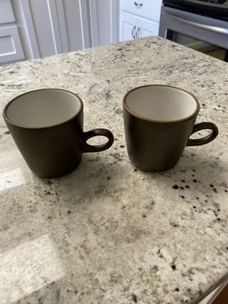 2 Heath Ceramics (edith) Vintage Mug (brown & White) Sausalito,  Ca