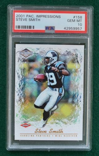Steve Smith Sr.  Rookie Card D /117 - 2001 Pacific Impressions Panthers Rc