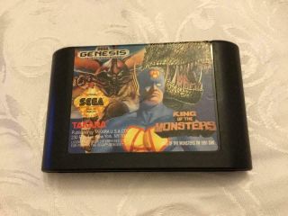 Sega Genesis King Of The Monsters 1/i Game Authentic Vintage