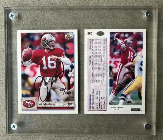 Joe Montana Autograph San Francisco 49ers 1993 Upper Deck Football Card 560