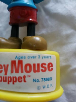 Vintage 1977 Disney Mickey Mouse Push Up Puppet - Made by Gabriel 3