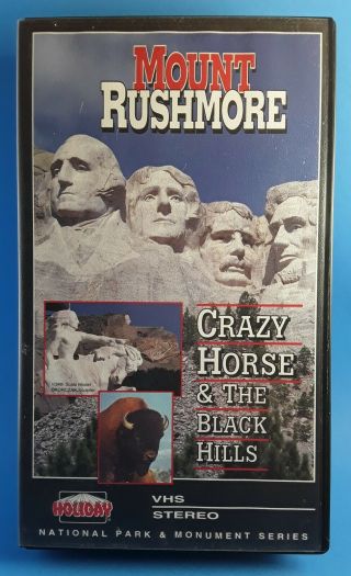 Mount Rushmore: Crazy Horse & The Black Hills Vintage Vhs Video ☆free ☆